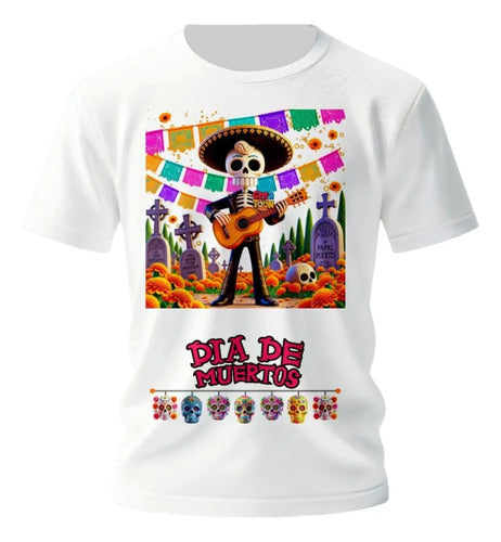 Playera Dia De Muertos Ofrenda Catrines Personaliza Catrin