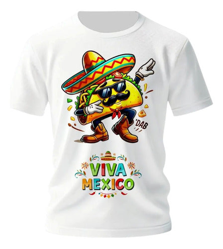 Playera 15 De Septiembre Taco Aguacate Mexico Fiestas Taco