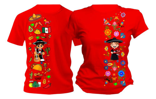 Duo Playera Mexico Lele Muñeca 15 De Septiembre Veracruzano