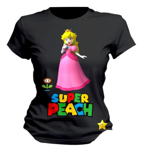 Playera Peach Super Mario Bros Gamer Personaliza