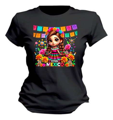 Playera Adelita Flores Mexicana15 De Septiembre Mujer