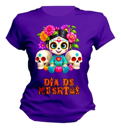 Playera Día De Muertos Calavera Mexicana Catrín Catrina