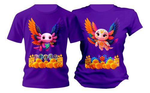 Duo Playeras Alebrijes Dia De Muertos Halloween Personaliza
