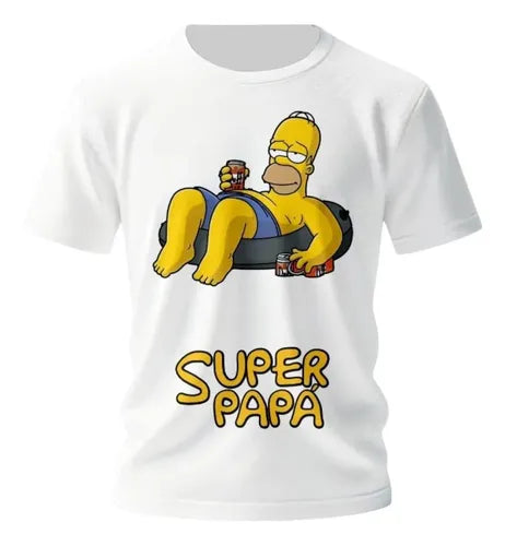 Playera Super Papa Simpson Papa Abuelo Personaliza