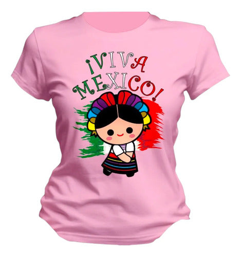 Playera Lele Muñeca Mexicana Patria Bandera Mexico Lele