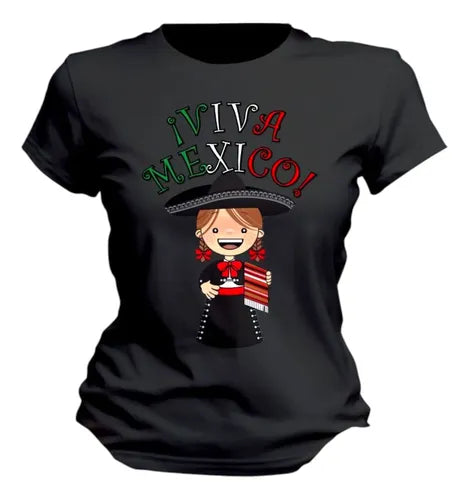 Playera Lele Adelita Viva Mexico 15 De Septiembre Mujer