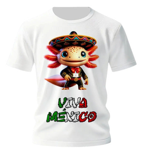 Playera 15 De Septiembre Ajolote Mexicano Mariachi Unisex