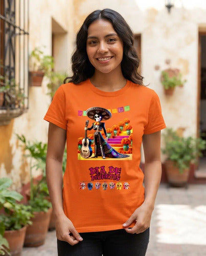 Playera Catrin Y Catrina Dia De Muertos Halloween Catrina