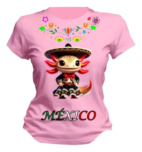 Playera Folclorica Mexicana Adelita Lele Dama Mujer Ajolote