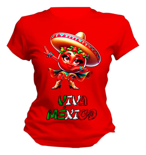 Playera Chile Jitomate 15 De Septiembre Personaliza Jitomate