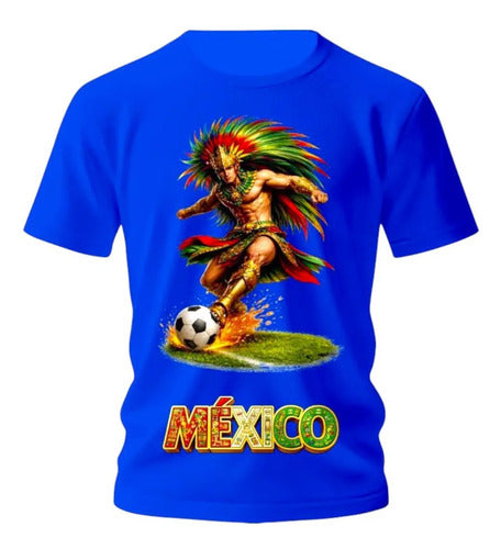 Playera Fútbol Azteca Mundial éxico Personalizada