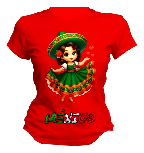 Playera Viva Mexico Adelita 15 De Septiembre Mujer Adelita