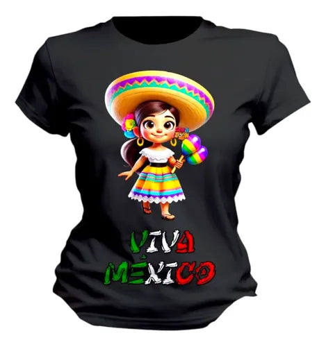 Playera Niño Niña 15 De Septiembre Personaliza Jovencita