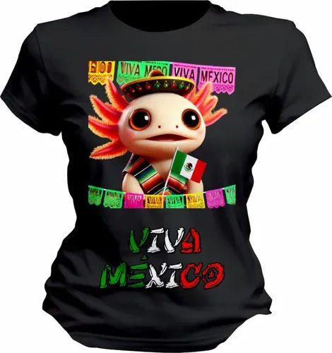 Playera 15 De Septiembre Ajolote Mexicano Mariachi Unisex
