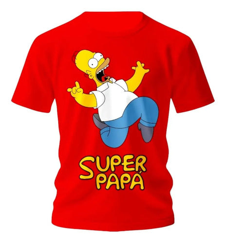 Playera Super Papa Simpson Papa Abuelo Personaliza