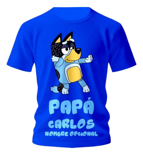 Playera Bluey Bingo Mamá Papá Hijo Personalizada Fiesta