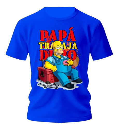 Playera Dia Del Padre Super Papa Homero Personaliza