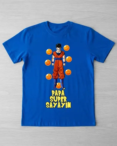 Playera Día Del Papá Mamá Hijo Gohan Pan Videl Regalo