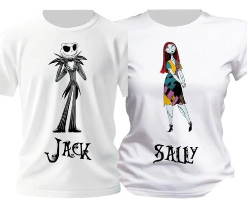Duo Playeras El Extraño Mundo De Jack Sally Personaliza