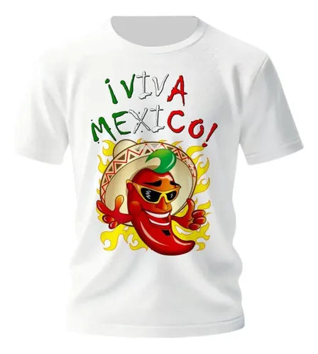 Playera 15 De Septiembre Meriachi Taco Sombrero Fiestas