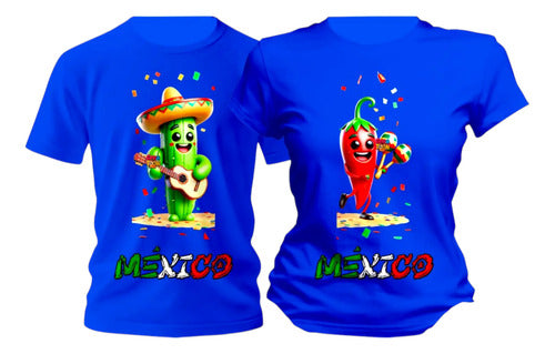 Playera Para Duo 15 De Septiembre Fiestas Patrias Mexicana
