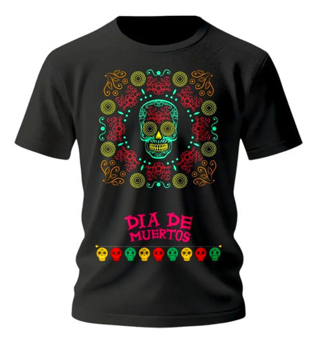 Playera Dia De Muertos Calavera Tradicional Halloween