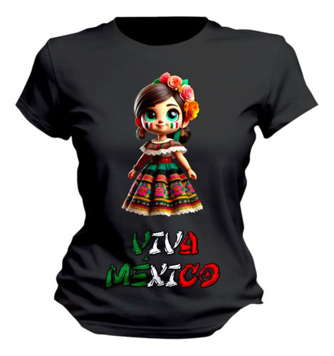 Playera Adelita Flores Mexicana15 De Septiembre Mujer