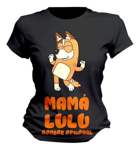 Playera Bluey Bingo Mamá Papá Hijo Personalizada Chilli Mama