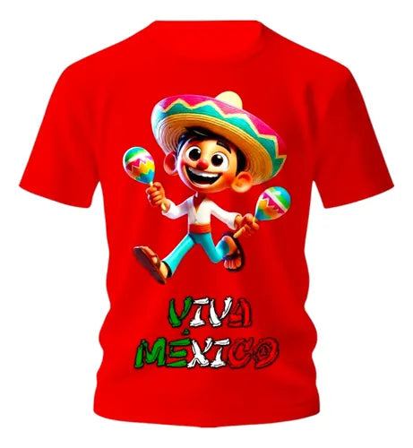 Playera Niño Niña 15 De Septiembre Personaliza Joven