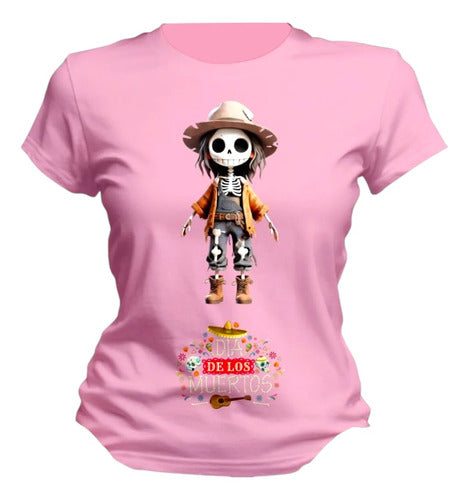 Playera Espanta Pajaros Esqueleto Dia De Muertos Calavera