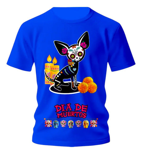 Playera Chihuahua Día De Muertos Alebrije Halloween