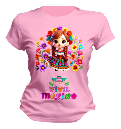 Playera Adelita Flores Mexicana15 De Septiembre Mujer