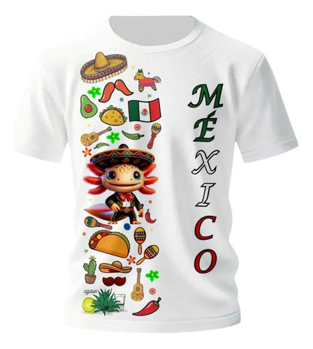 Playera Tradicional 15 De Septiembre Ajolote Lele Ajolote