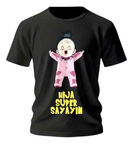 Playera Día Del Papá Mamá Hijo Gohan Pan Videl Regalo