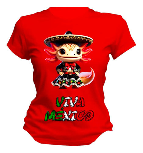 Playera 15 De Septiembre Ajolote Mexicano Mariachi Unisex