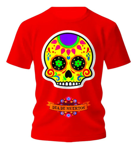 Playera Calaverita Mexicana Dia De Muertos Halloween Craneo