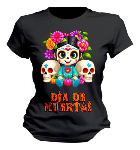 Playera Día De Muertos Calavera Mexicana Catrín Catrina