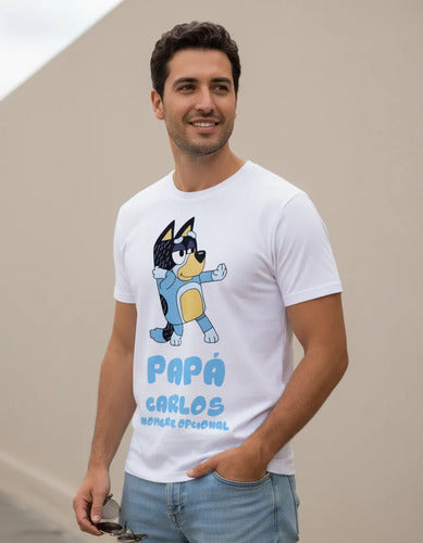 Playera Bluey Bingo Mamá Papá Hijo Personalizada Fiesta