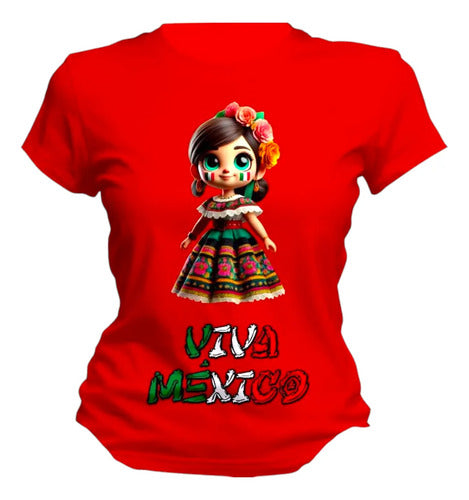 Playera Adelita Flores Mexicana15 De Septiembre Mujer