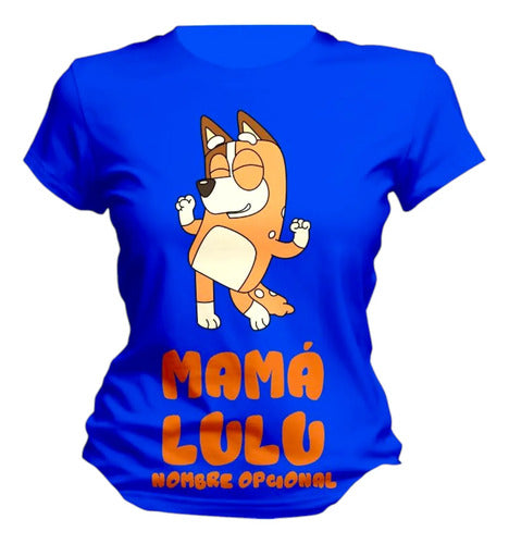 Playera Bluey Bingo Mamá Papá Hijo Personalizada Chilli Mama