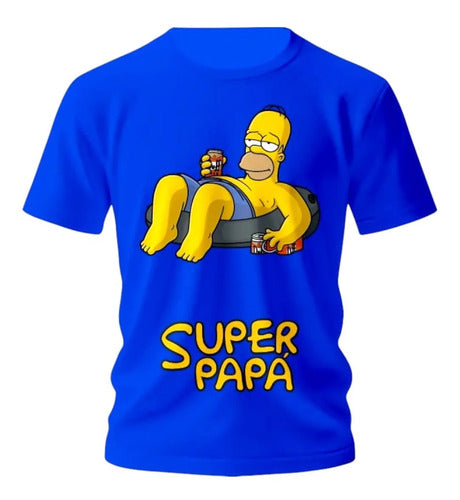 Playera Super Papa Simpson Papa Abuelo Personaliza