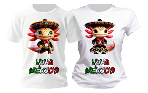 Duo Playera Ajolotes Mariachi 15 De Septiembre Viva Mexico