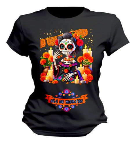 Playera Catrin Y Catrina Dia De Muertos Mexicanos Catrina