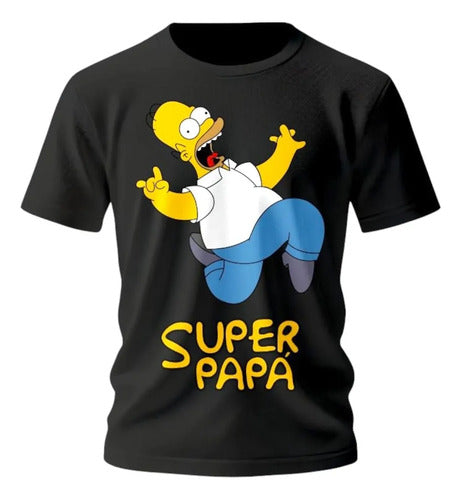 Playera Super Papa Simpson Papa Abuelo Personaliza