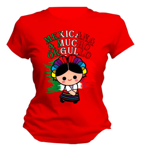 Playera Lele Muñeca Mexicana Patria Bandera Mexico Lele
