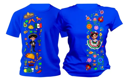 Duo Playera Mexico Lele Muñeca 15 De Septiembre Veracruzano