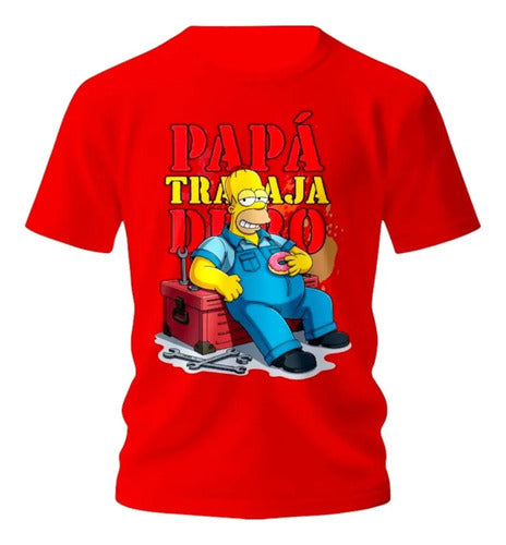 Playera Dia Del Padre Super Papa Homero Personaliza