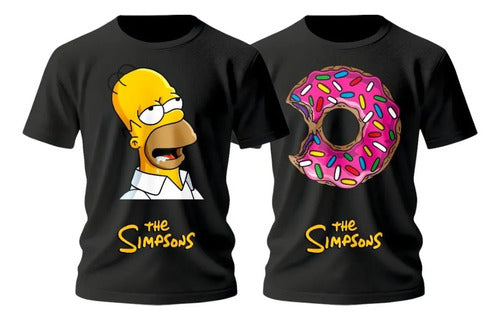 Duo Playera Homero Simpson Dona Duff Cerverza