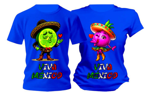 Duo Playera Chile Mexicano Taco 15 De Septiembre