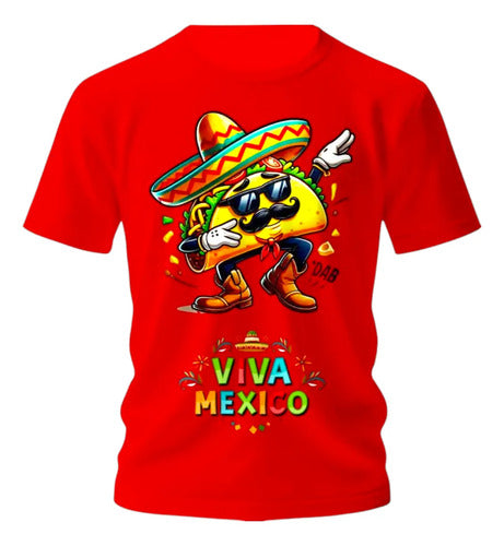 Playera 15 De Septiembre Taco Aguacate Mexico Fiestas Taco